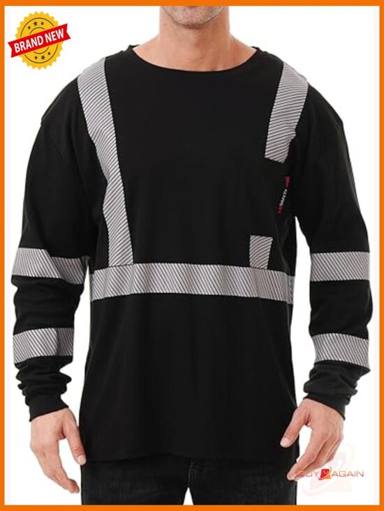 Other - 6 oz FR Hi Vis Fire Resistant Long Sleeve Work Shirt CAT2 Cotton Welding